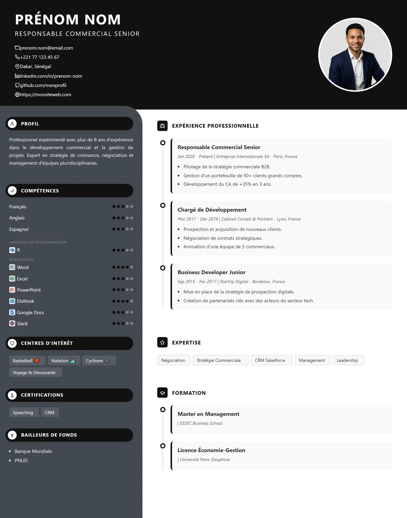 Modèle de CV 5